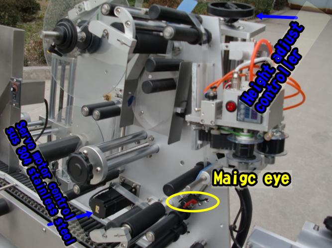 Siemens PLC flakonli yumaloq shishani markalash mashinasi gorizontal etiketlash uslubi