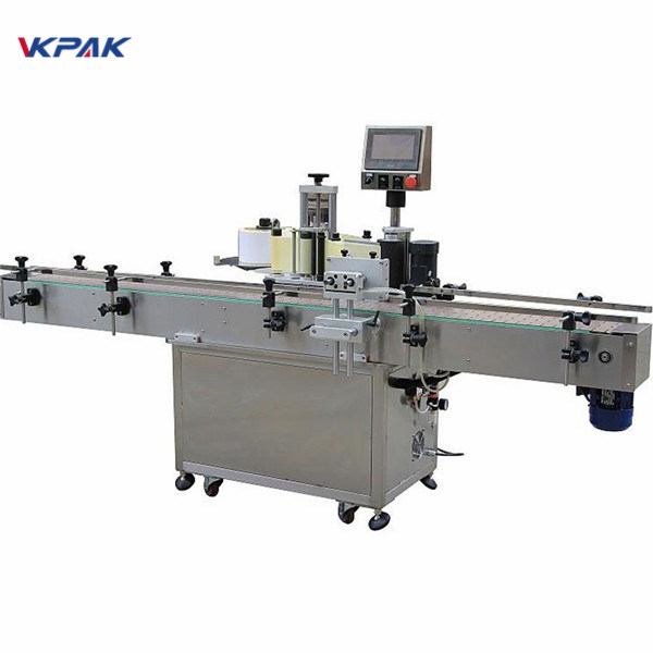 Avtomatik yog 'vertikal o'z-o'zini yopishtiruvchi dumaloq shishani etiketlash mashinasi