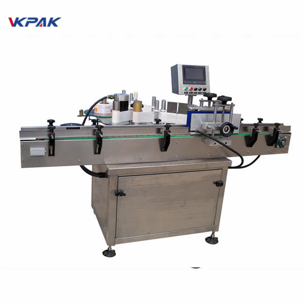 SUS304 Servo Motor Avtomatik Dumaloq Shishani Etiketlash mashinasi PLC nazorati